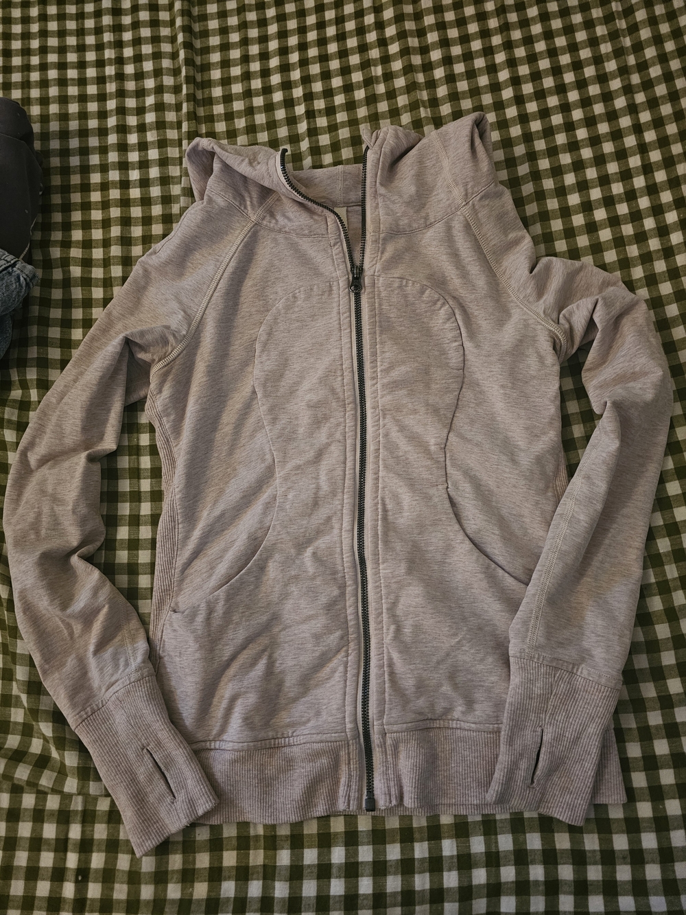 lululemon athletica Heathered Light Gray Zip Hoodie